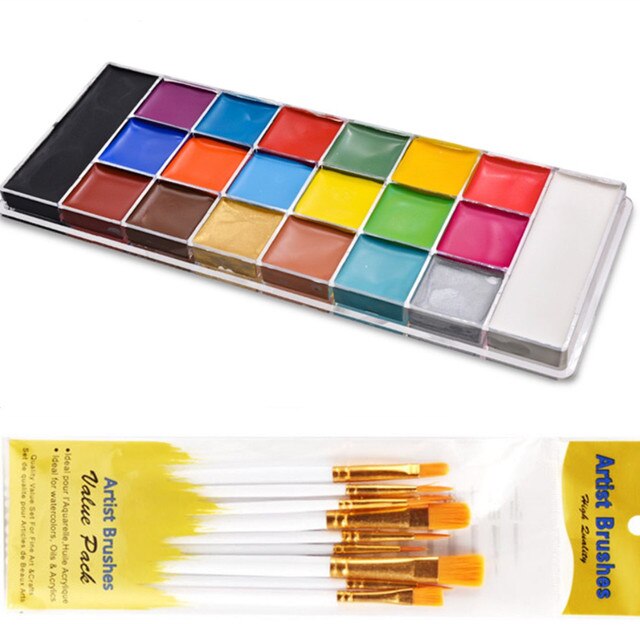 qgtao  10 Colors Face and Body Painting Water-based Oil Painting Halloween Party Makeup Beauty Tools Wholesale Body Painting Palette