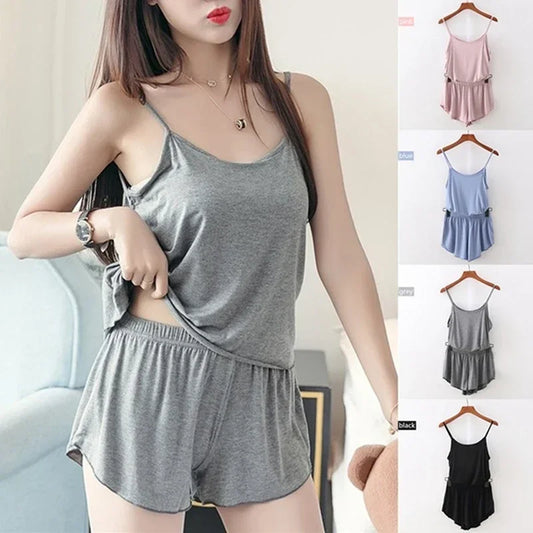 qgtao 2024New Summer Pajamas Woman Sleepwear Short Set Pajamas Set Nightwear Comfortable Short Sleeve T Shirts and Shorts Home Clothes