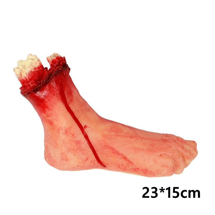 Halloween Decoration Party Horror Props Bloody Fake Arm Hand Creepy Finger Foot Scary Halloween Party Decor For Home Outdoor
