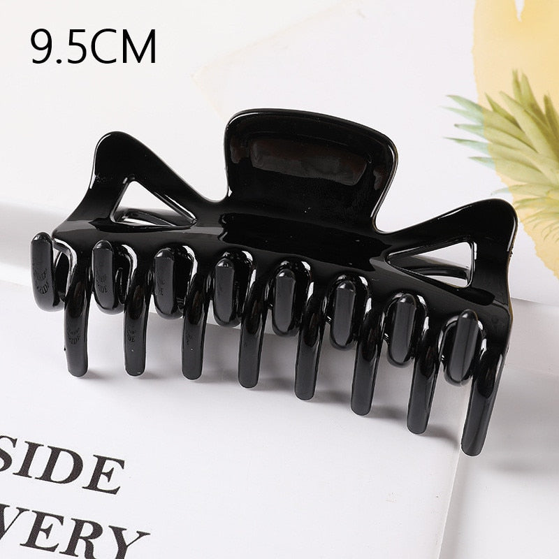 1PC Korean Solid Large Hair Claw Elegant Acrylic Hairpins Barrette Crab Hair Clips for Women Girls Headwear Hair Accessories