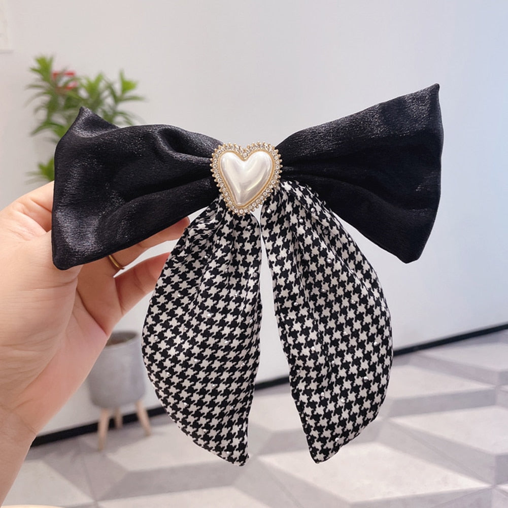 Wild Big Large Fashion Women Girls Hair Band Trendy Hairpin Casual Hair Clip Cute Ribbon Bow Ladies accessories Big Bow Barrette