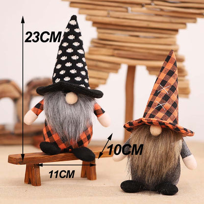 Halloween Gnome Plush Halloween Decoration for Home Handmade Faceless Dolls Gnome Ornaments Cute Elf Scandinavian Tomte Gnomes