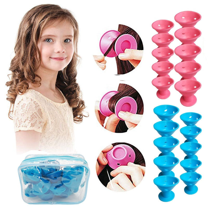 10/20/set Soft Rubber Magic Hair Care Rollers Silicone Hair Curler No Heat No Clip Hair Curling Styling DIY Tool for Curler Hair