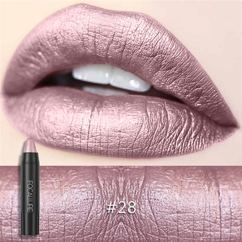 31 Colors Waterproof Matte Lipstick Shimmer Metal Moisturizing Long-lasting Lipbalm Lip Makeup Cosmetics for Women