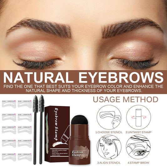 One Step Brow Stamp Shaping Kit Waterproof Long Lasting Eyebrow Stick Hair Line Natural Eye Brow Makeup Cosmetic Tool