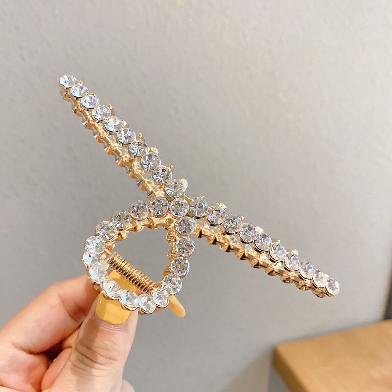 Fashion Women Hair Claw Clips Bath Crab Korean Pearl Cross Hairpins Barrette Headwear for Girls Fashion Hair Accessories Gift