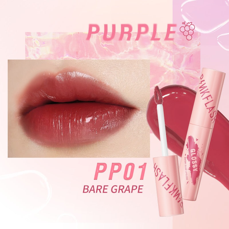 Super Glossy Mosturizing Liquid Lipstick Waterproof Long-lasting Non-sticky High Pigment Lip Gloss Makeup Cosmetics