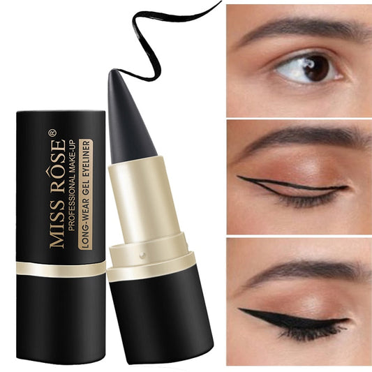 Waterproof Black Eyeliner Cream Long Lasting Matte Quick Drying Eye Liner Gel Easy To Wear Eyeliner Pen Eyes Makeup Cosmetic 1PC