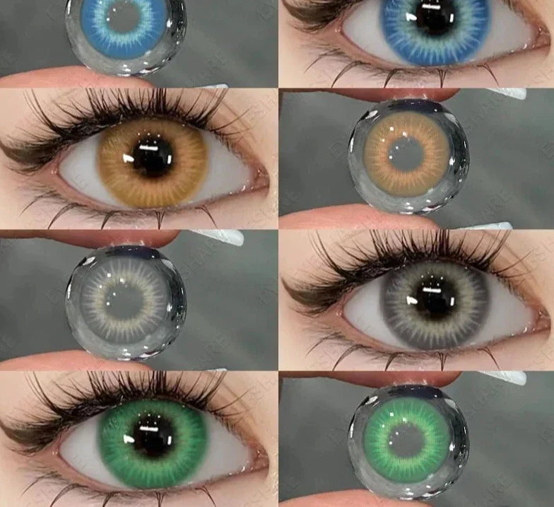 1Pair Colored Contact Lenses for Eyes Fast Delivery Brown Lenses Gray Pupils Lens Green Eye Lenses Blue Eye Lens Yearly