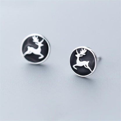 Cute Christmas Elk Dangle Earrings For Women Charm Xmas Deer Star Bowknot Round Ball Drop Earring Girls New Year Party Jewelry