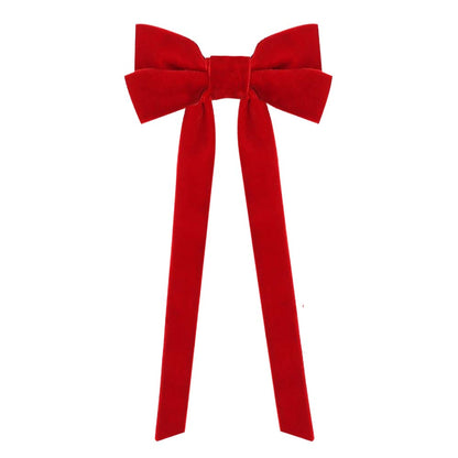 Vintage Black Big Large Velvet Bow Hair Clip For Women Girls Wedding Long Ribbon Korean Hairpins Barrette Hair Accessories