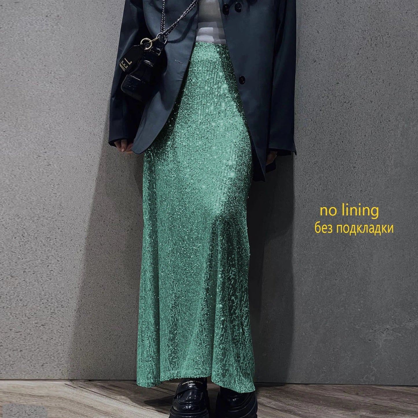 Sequin Female Sexy Maxi Skirt Summer Fashion Glitter High Waist Loose Elegant Club Long Skirt Sparkle Women Long Skirt New