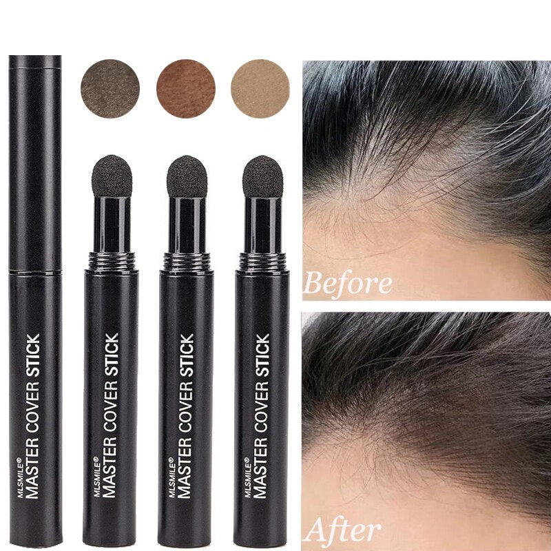 Waterproof Hair Shadow Powder Makeup Hairline Dye Contour Stick Hair Root Edge Cover Natural Hairline Eyebrow Filling Pen 1PCS