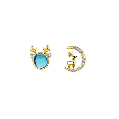 Cute Christmas Elk Dangle Earrings For Women Charm Xmas Deer Star Bowknot Round Ball Drop Earring Girls New Year Party Jewelry