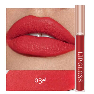 Waterproof Long Lasting Non-stick Cup Lip Gloss Makeup Red Lip Tint Lazy Lipstick Velvet Matte Sexy Red Lip-shaped Moisturizing