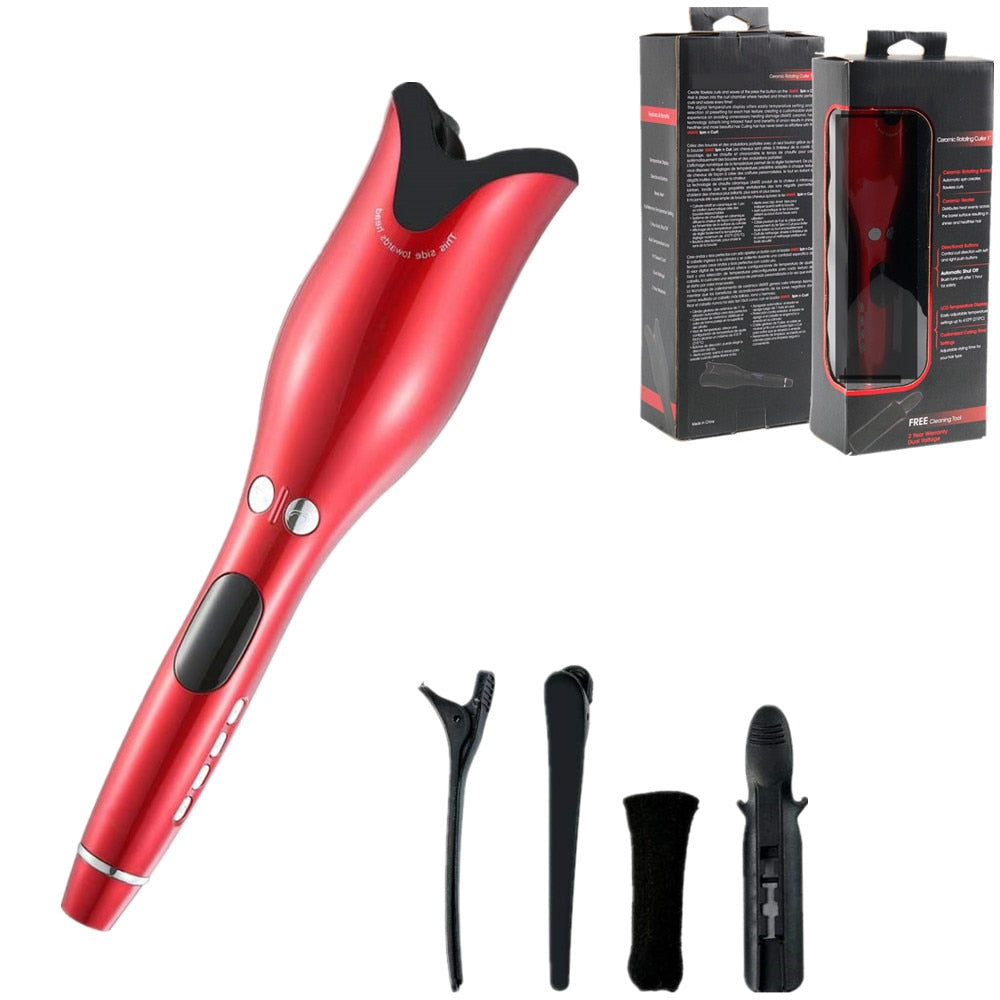 Auto Rotating Ceramic Hair Curler Automatic Curling Iron Styling Tool Hair Iron Curling Wand Air Spin and Curl Curler Hair Waver