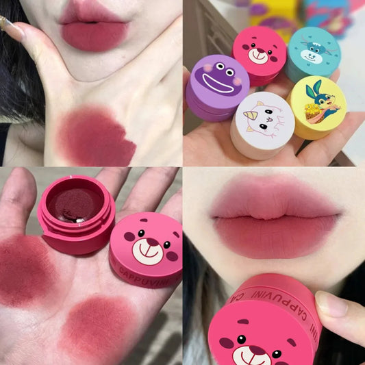 qgtao  -  Matte Lip Mud Waterproof Clay Lipstick Blush Makeup Long-lasting Non-stick Cup Red Lip Tint Pigment Mousse Lipstick Cosmetics