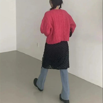 Tonngirls Korean Style See Through Skirt Women Lace Up Thin Lace Collocation Vintage Floral Ladies Skirts Y2k Streetwear 2000s