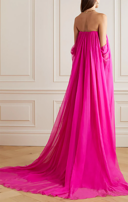 qgtao  Rose Pink Off The Shoulder Chiffon A Line Long Evening Gown Cut Out Wedding Party Dress Simple Plus Size Prom Gown