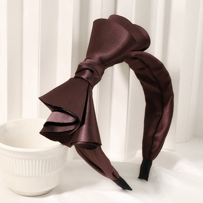 Solid Fabric Satin Hair Scarf Band Hairband for Women Girl Korea Headbands Fashion Accessorie