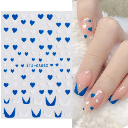 3D Christmas Sticker for Nails Cute Cartoon Sliders Snowflake Elk Xmas Tree Decal Gel Polisn Manicure Nail Art Decor SACA717-724