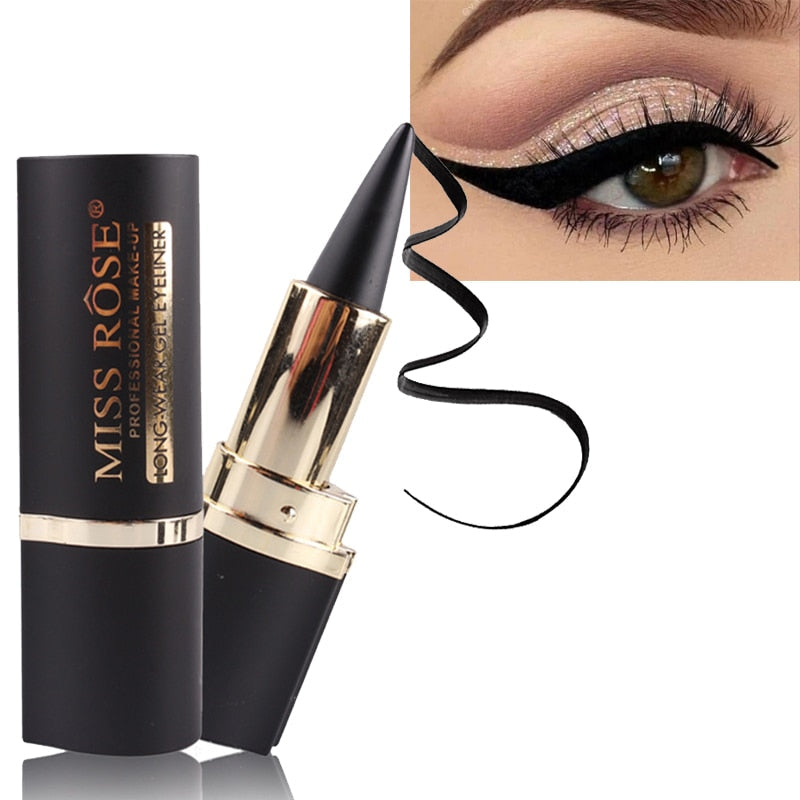 Waterproof Black Eyeliner Cream Long Lasting Matte Quick Drying Eye Liner Gel Easy To Wear Eyeliner Pen Eyes Makeup Cosmetic 1PC