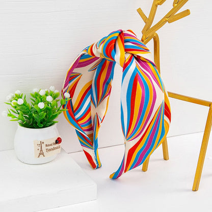 Solid Fabric Satin Hair Scarf Band Hairband for Women Girl Korea Headbands Fashion Accessorie