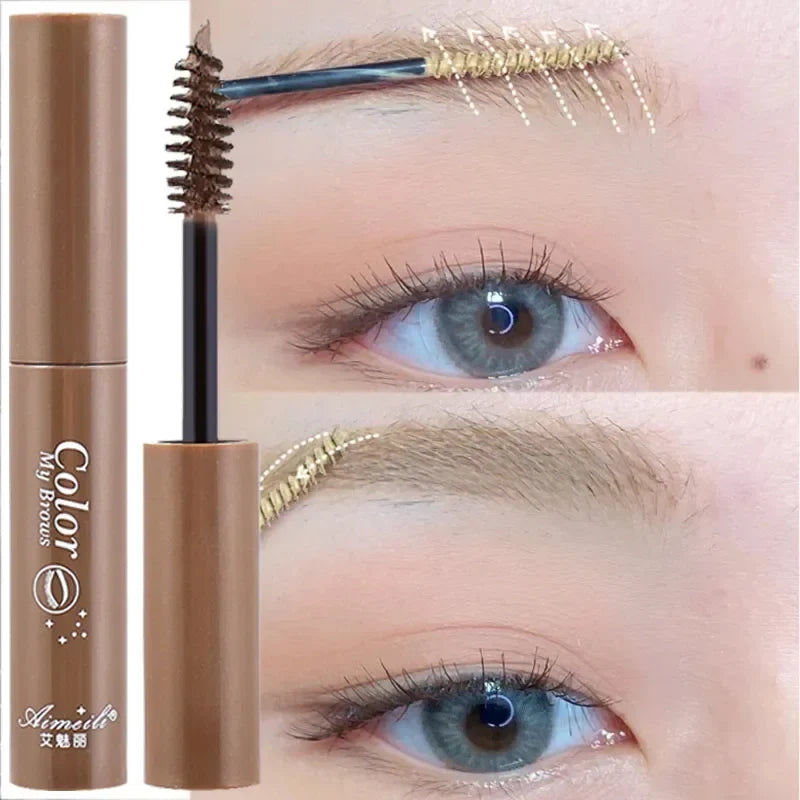 qgtao 3 Colors Eyebrow Tint Waterproof Long Lasting Liquid Enhacer Dye Eyebrow Gel Cream Black Natural Mascara Tint Makeup Cosmetics