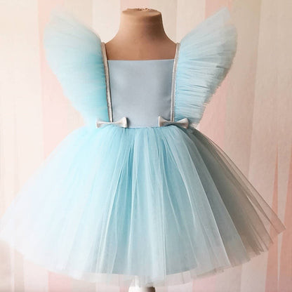 Summer Lace Princess Dresses For Kids 1-5 Year Birthday Dress Flowers Girls Dress Children's Birthday Party Costume Infant Dress