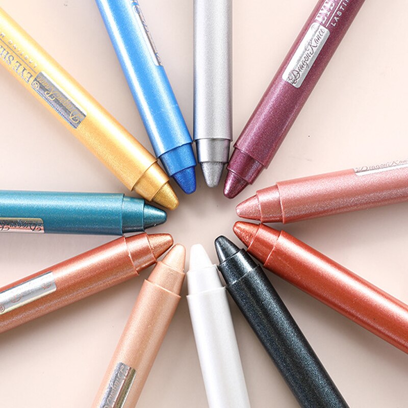 Pearlescent Eyeshadow Pencil Waterproof Long Lasting Glitter Highlighter Contouring Lying Eye Shadow Stick Eyes Makeup Cosmetic