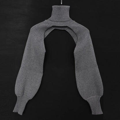 Women Ultra-short Sweater Coat 2022 Autumn Winter Long Sleeve Loose Knitted Crop Tops Solid Color Sexy Cardigan Sweaters Tops