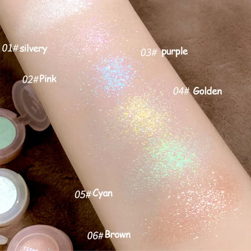 qgtao Potato Texture Glitter Eyeshadow Palette Pearlescent Diamond Monochrome Highlighter Powder Brighten Shiny Eyes Makeup Cosmetics