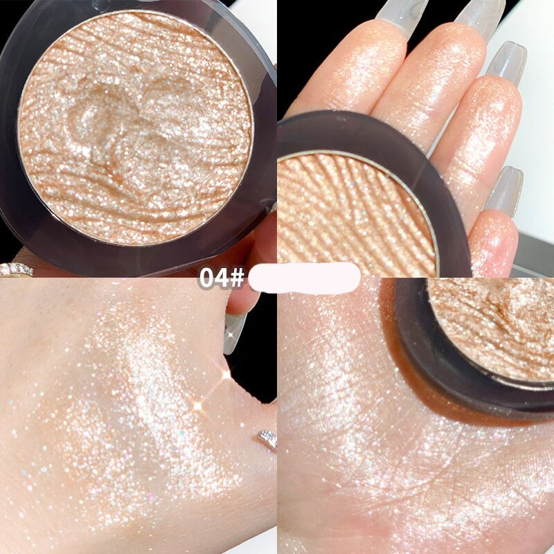 Bright Moonlight Monochrome Highlighter Powder Palette Long Lasting Shimmer Facial Highlight Contour Soft Shiny Diamond Makeup