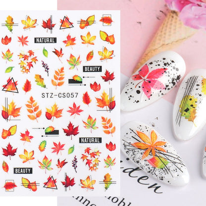 3D Christmas Sticker for Nails Cute Cartoon Sliders Snowflake Elk Xmas Tree Decal Gel Polisn Manicure Nail Art Decor SACA717-724