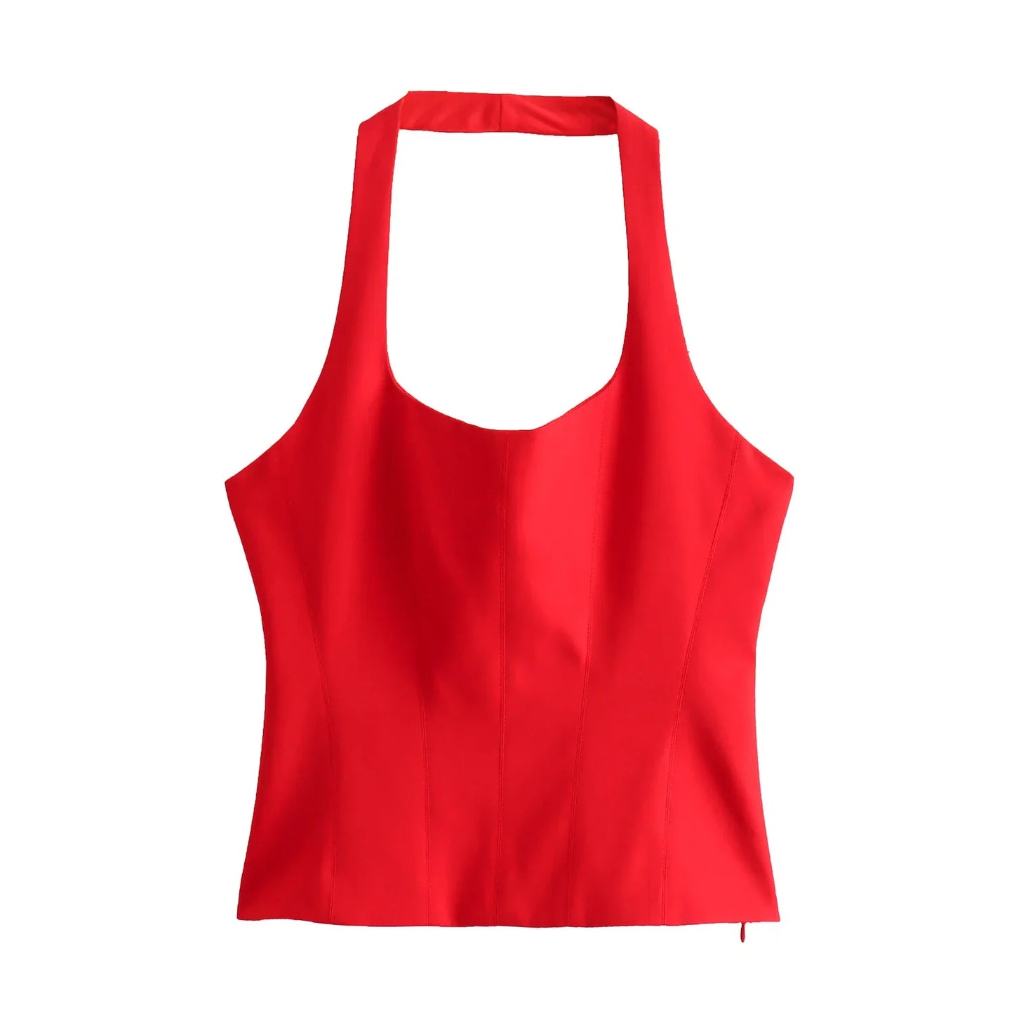 qgtao 2024 Women's Halter Top T-Shirt Official Store Woman Clothing Y2k Tops Clothes Youthful Corset Tanks & Camis Cheap