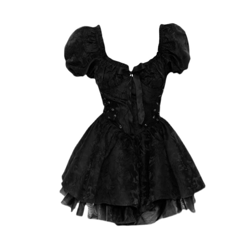 Black Gothic Beach Dress