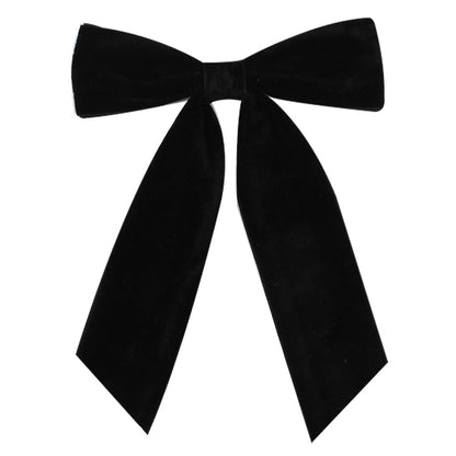 Vintage Black Big Large Velvet Bow Hair Clip For Women Girls Wedding Long Ribbon Korean Hairpins Barrette Hair Accessories
