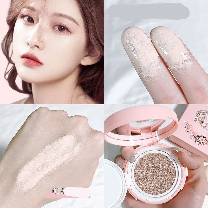 Cartoon Cute Air Cushion BB Cream Oil-Control Moisturizing Long Lasting Matte Concealer Foundation Waterproof Face Base Makeup