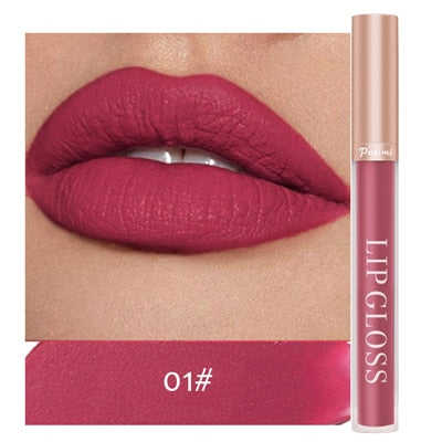 Waterproof Long Lasting Non-stick Cup Lip Gloss Makeup Red Lip Tint Lazy Lipstick Velvet Matte Sexy Red Lip-shaped Moisturizing