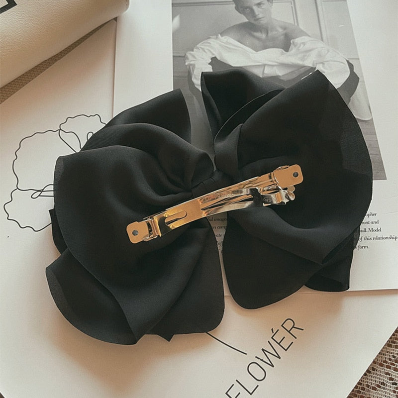 Fashion Hair Bow for Women Ribbon Bow Tie Hairpins Elegant Ladies Hairgrips Headwear Braiding Hair Accessories Hair Clips