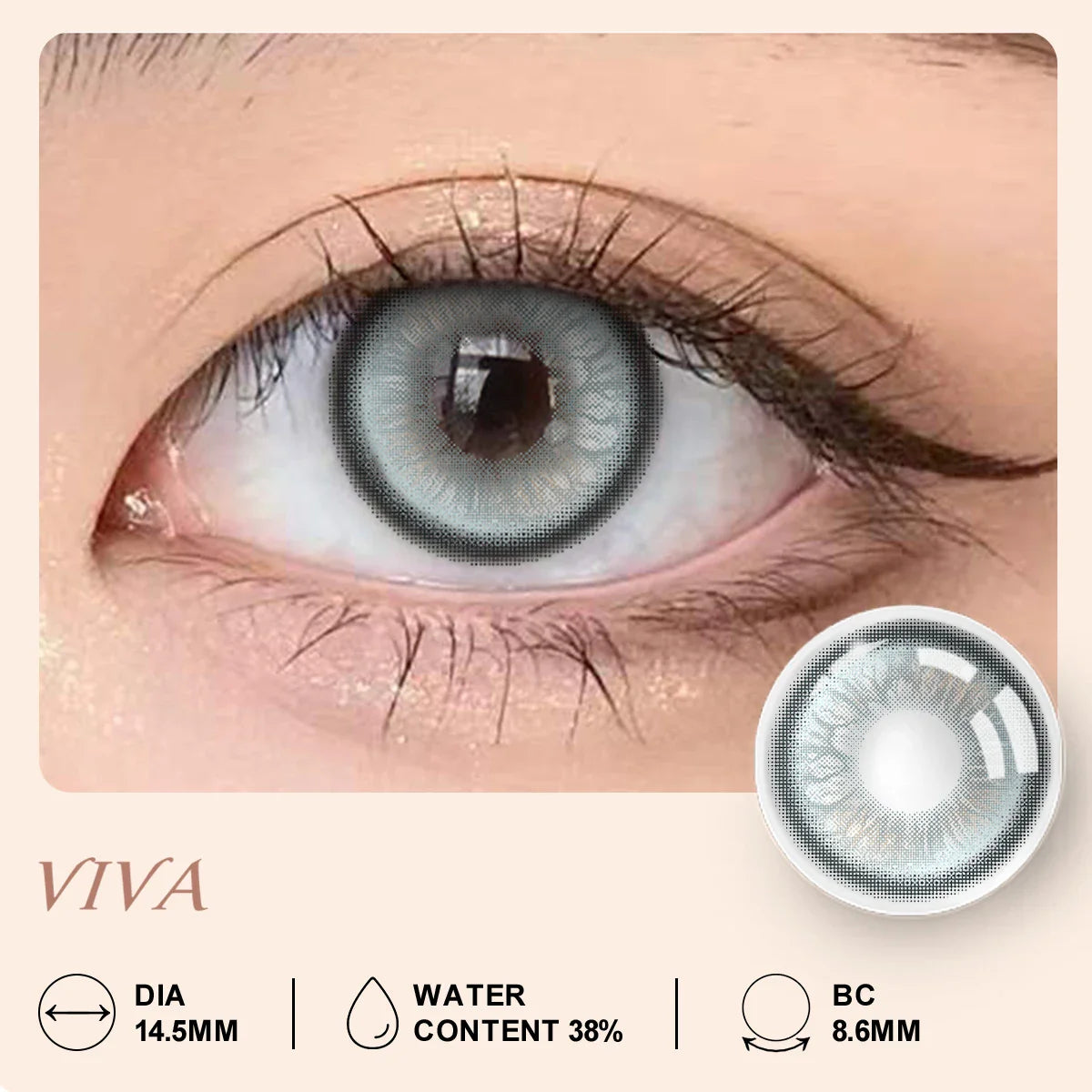 qgtao Hot Sale Natural Colored Contact Lenses Half Year Color Contact Lenses Multicolored Colored Contact Lens Blue Eye Lens