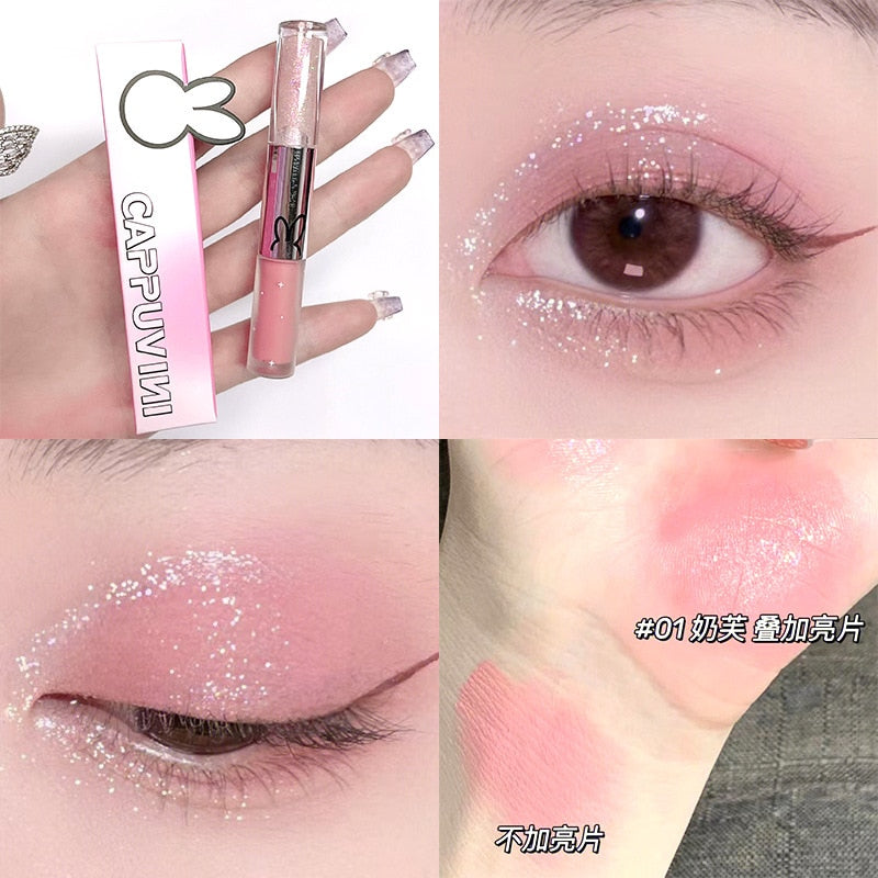 Gemini Series Shimmer Liquid Eyeshadow Glitter Diamond Eye Shadow Shiny Eyes Double Head Comestic Tools  Korean Makeup Wholesale