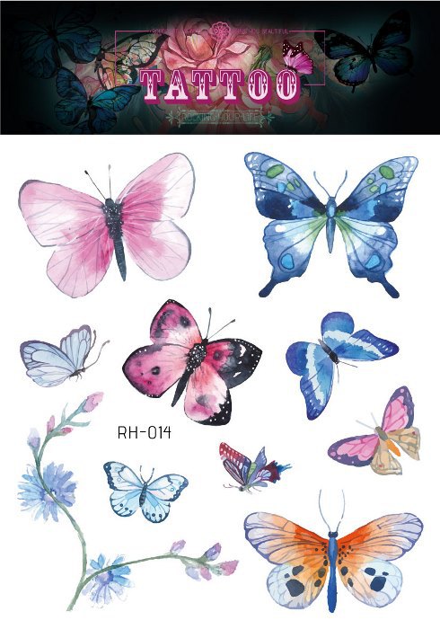 Fairy Butterfly Wings Shiny Tattoo Sticker Waterproof Eyes Face Hand Body Art Fake Tattoos Women Makeup Dance Music Festival