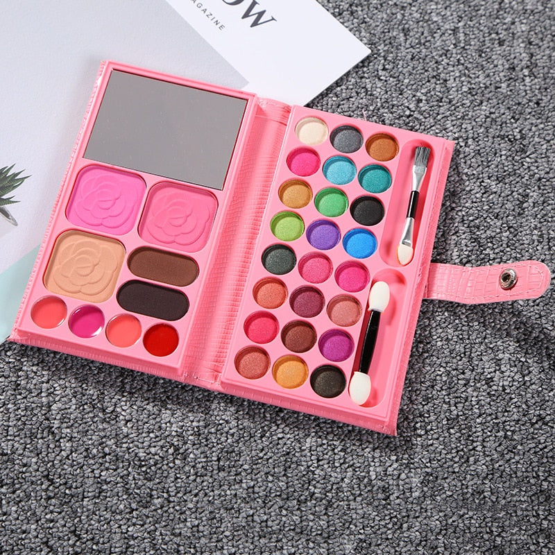 33 Colors Eye Shadow Box Girls Kids Eyeshadow Pallet Beginner Makeup Kit Eyeshadow Pan Eyeshadow Palette Blush Palette Makeup