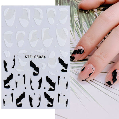 3D Christmas Sticker for Nails Cute Cartoon Sliders Snowflake Elk Xmas Tree Decal Gel Polisn Manicure Nail Art Decor SACA717-724