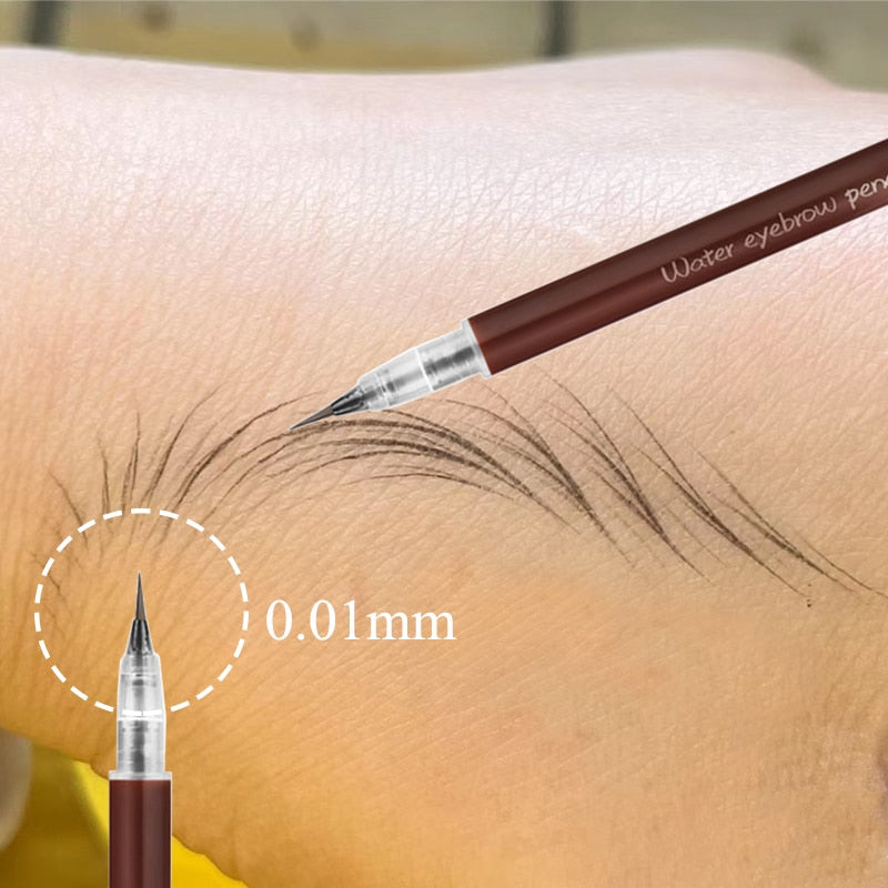 0.01mm Head Eyebrow Pencil Sweat-proof  Ultra Fine Liquid Eeyeliner Lying Silkworm Pen Lasting Waterproof Makeup Eye Cosmetics