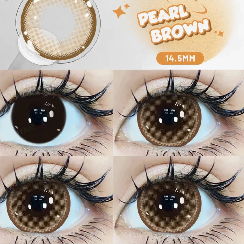 qgtao 15mm Big Diameter Black Lenses 14.5mm Lenses  Colored Contact Lenses for Eyes Big Eye Lenses Natural Look Lenses