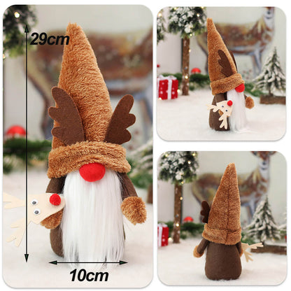 Christmas Gnomes Plush Elf Faceless Doll with Bell for Home Decor Handmade Tomte Swedish Gnome Scandinavian Figurine