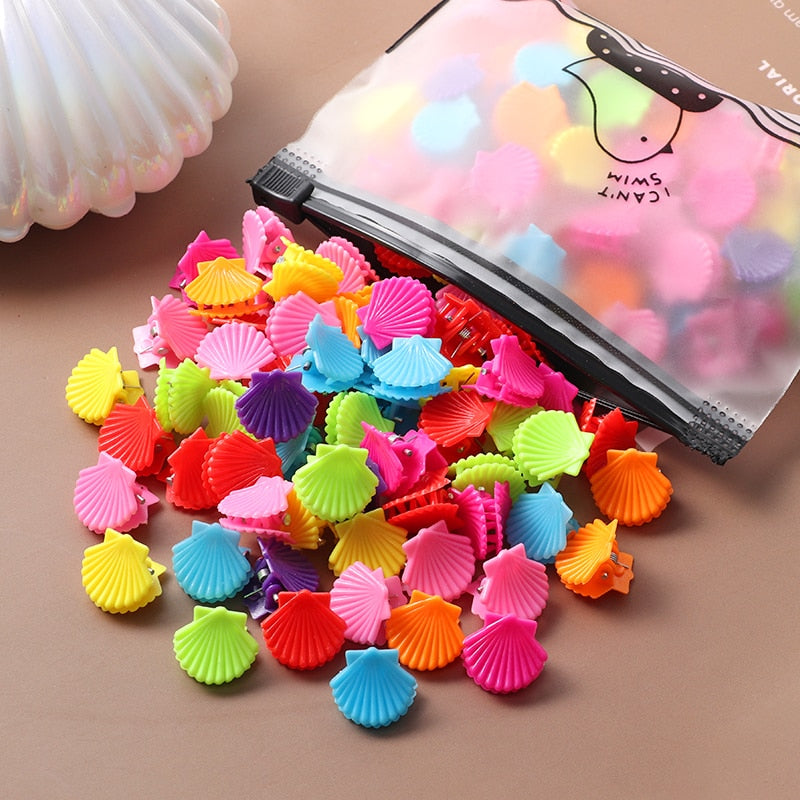 40Pcs Girls Cute Colorful Hair Clips Flower Star Crown Small Hair Claws Kids Sweet Hairpin Cartoons Fashion Hair Accessories