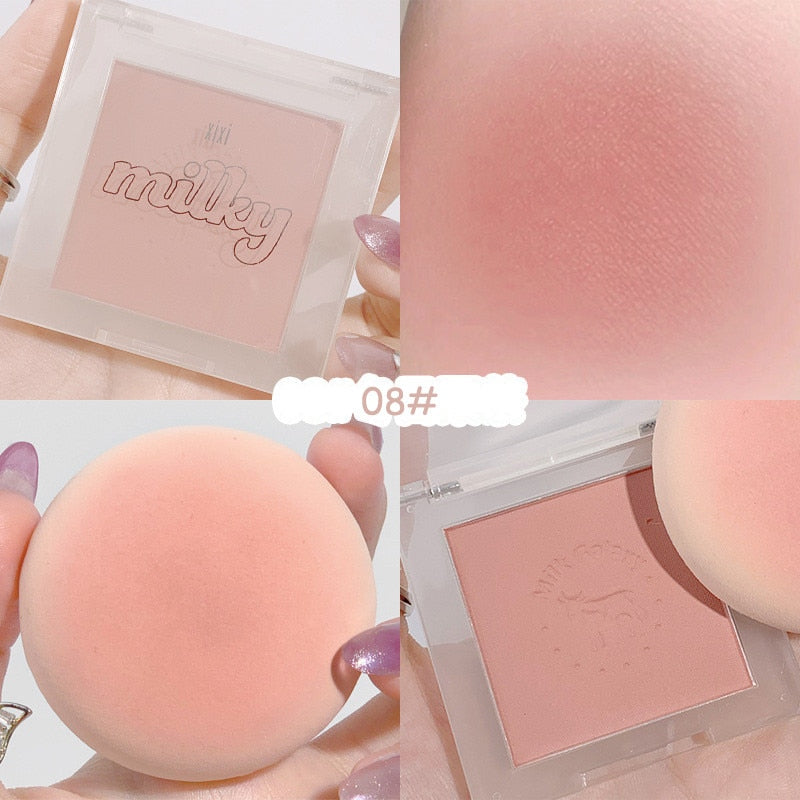 Soft Matte Blush Mini Portable Natural Blush Palette Peach Pink Red Rouge Cheek Long-lasting Nude Makeup Cosmetic Face Makeup